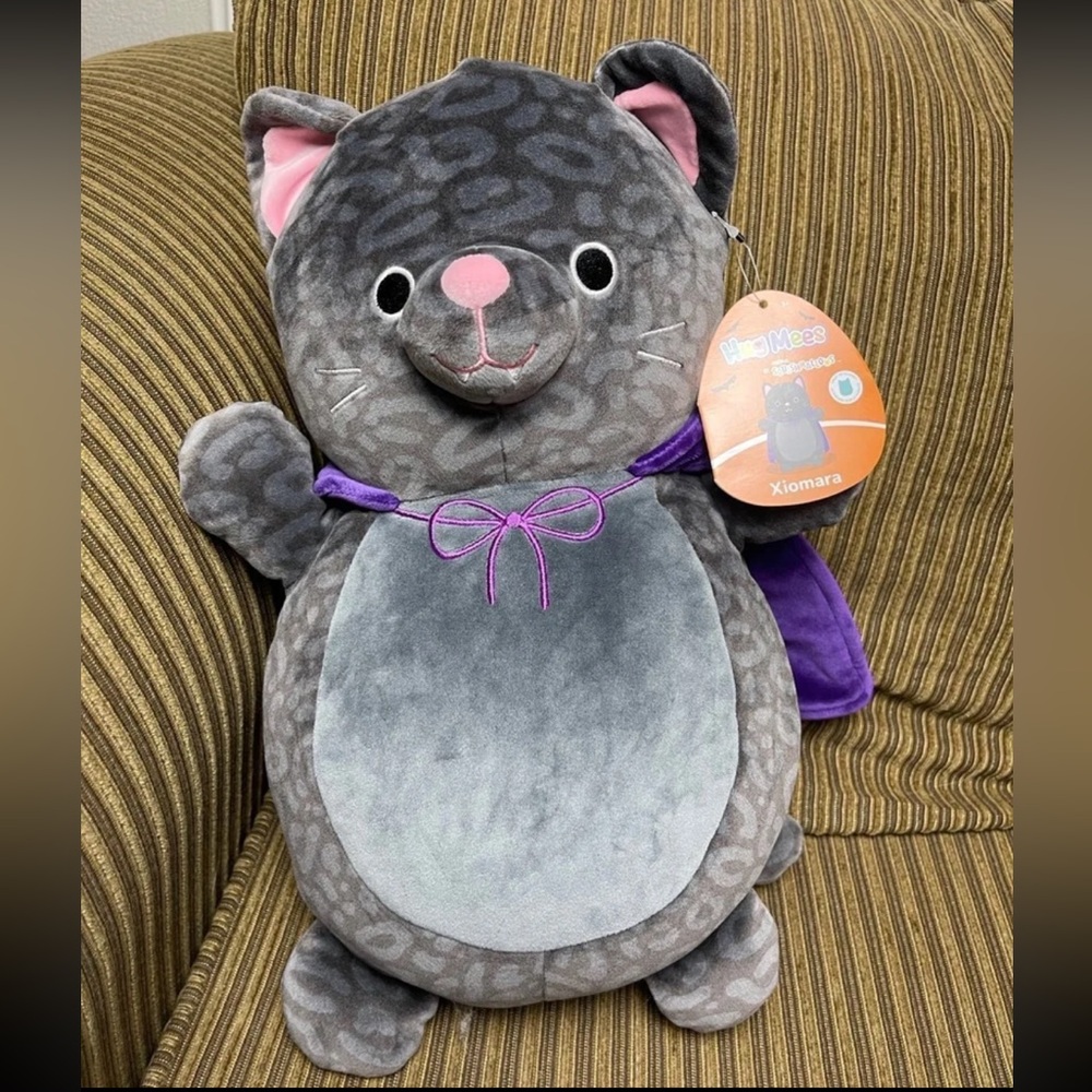 14” Squishmallow Xiomara the Black Leopard Vampire Cat Hugmee Halloween Plush